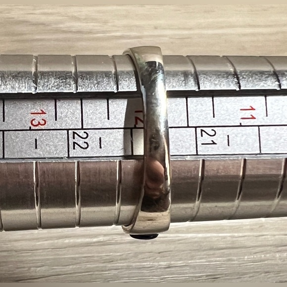 Native American Designer (8M) Sterling Silver Opal Lapis Onyx Inlay Band Ring - Picture 10 of 10